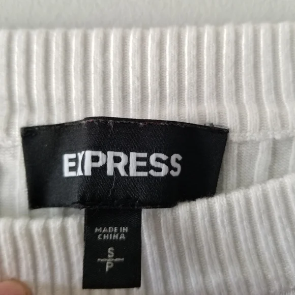 Express Striped Ribbed Fitted Sweater Small - Picture 4 of 6